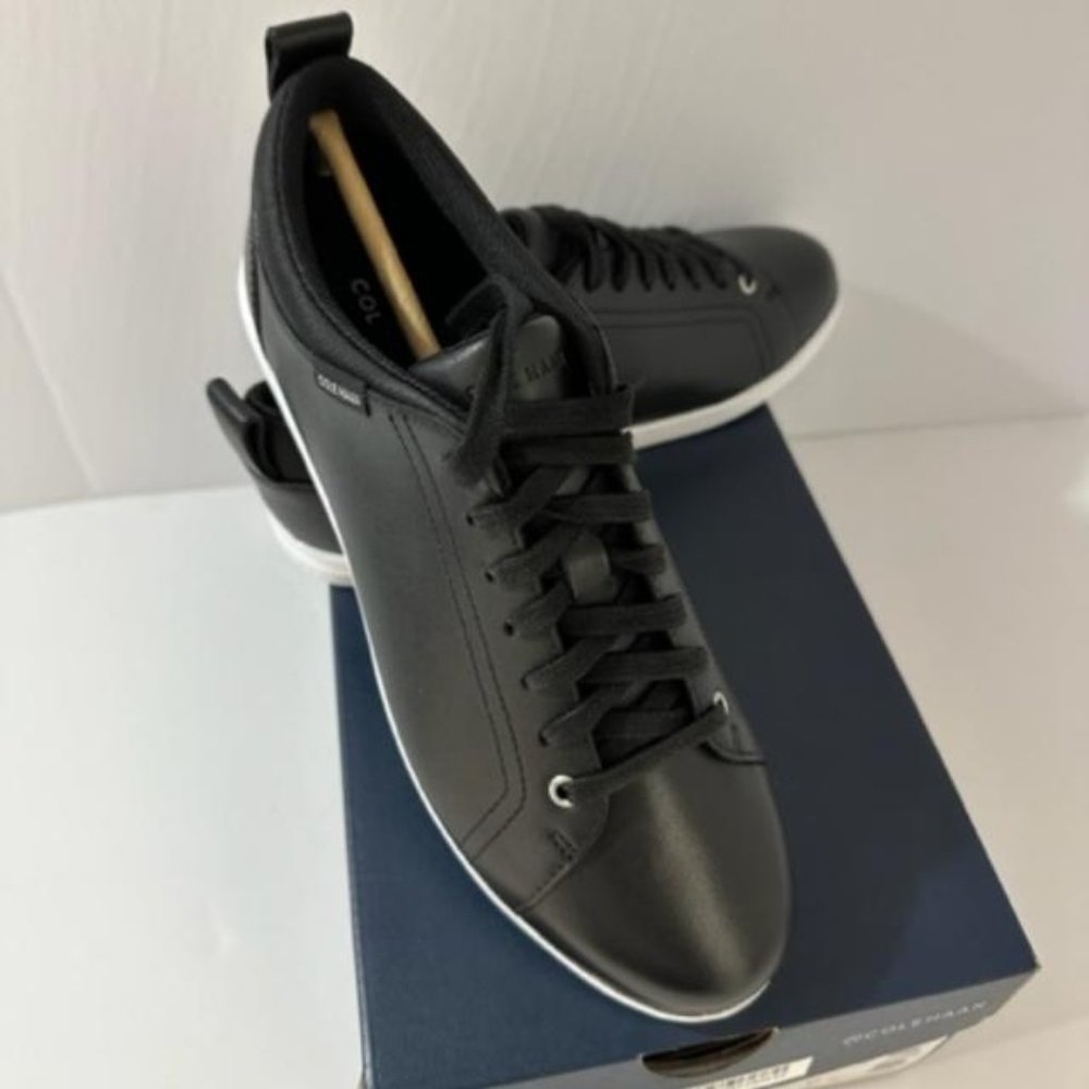 Cole Haan Women's Carly Classic  Black Leather Sneaker Size 6 New In Box